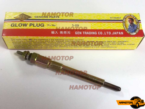 Свеча накала PS-209, S-09, Y-719V, 17331-6551-1, KUBOTA  D1302, D1402, D1462, V1512, D1512, F2202, V2203 2802-DI. 10.5V  GEN
